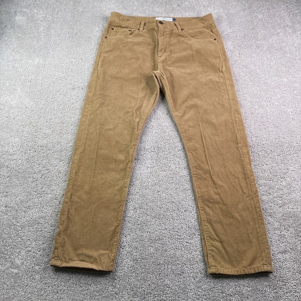 Peter Manning Pants Mens 32x27 Brown Corduroy Straight Leg Cotton Cords